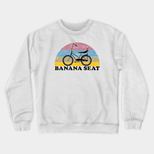 Banana Seat Bike Vintage Colors Crewneck Sweatshirt by TheWanderingFools